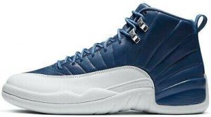 Mystore10 Air Jordan 12 Indigo Retro Stone Blue White Obsidian 130690-404
