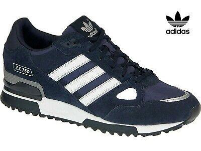 Mystore10 🔥🔥 2020 Adidas Originals ZX 750 Men's (UK 6 - 12) Navy-White Colour Brand New