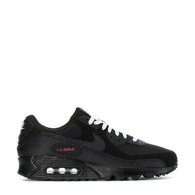 Mystore10 Nike Air Max 90 Running Shoes Black Sport Red White DC9388 002 Men's Sneakers